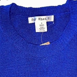 🆕 Say What ?| Oversized Waffle-knit Pullover Sweater.